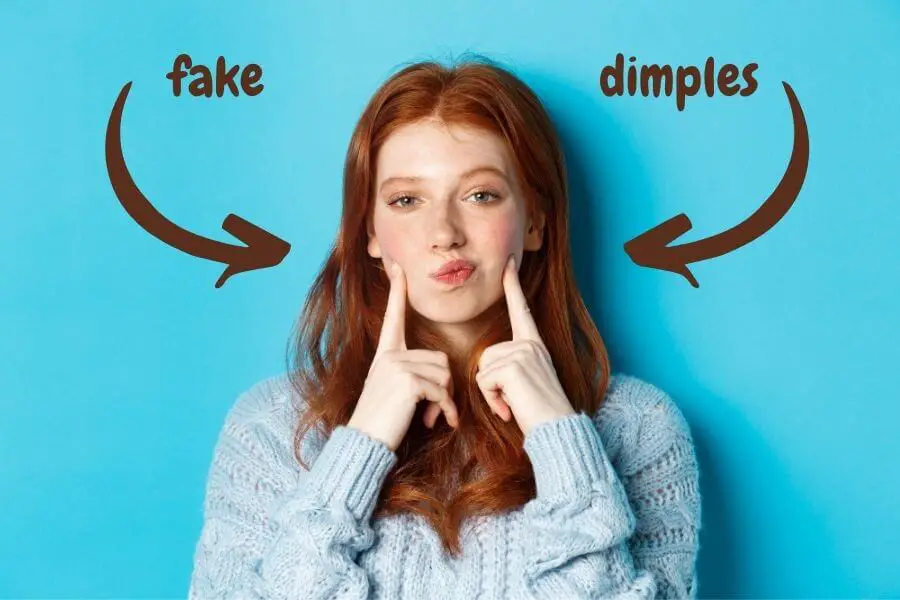 fake dimples